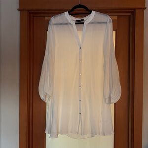 Aakaa Sheer White Swim Coverup - size M
